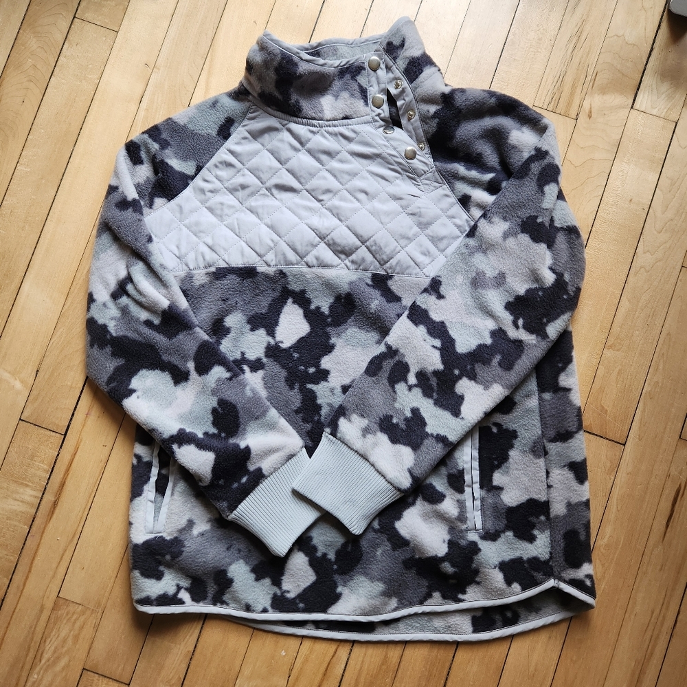 Camo Print Fleece Sweater